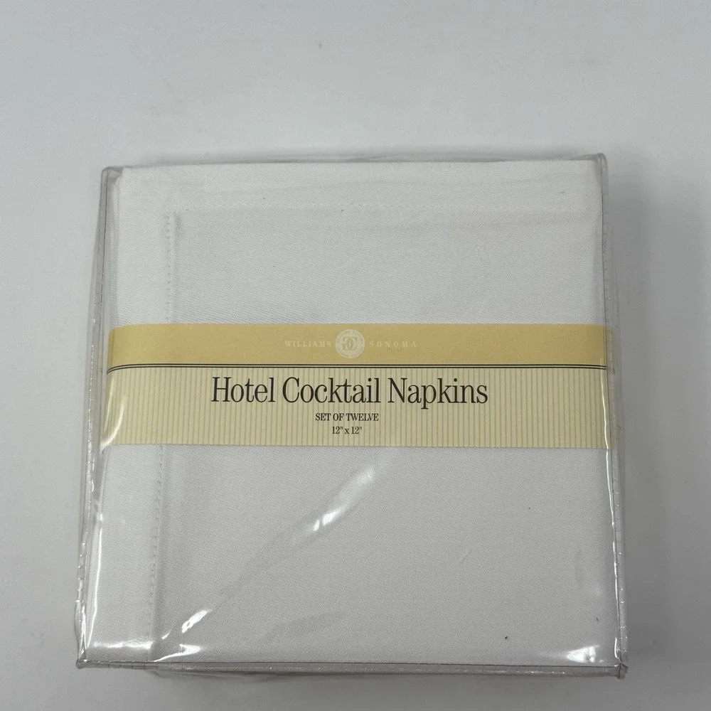 NEW Williams-Sonoma 12 ct Hotel Cocktail Napkins 12